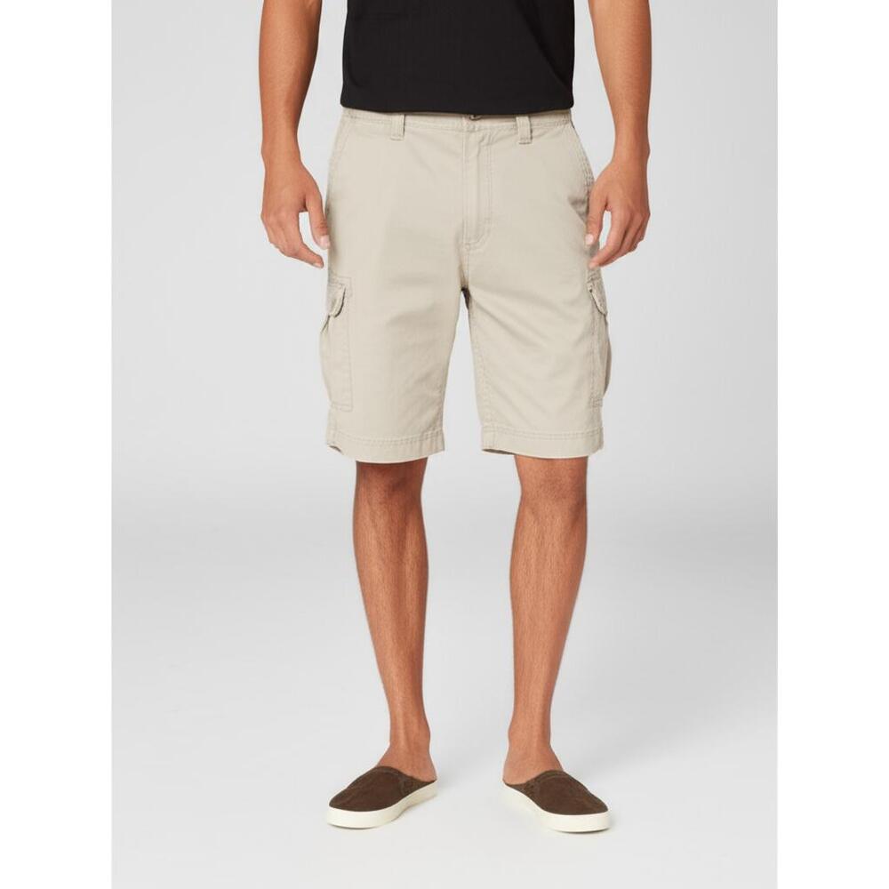 ST‎ JOHN'S BAY Mens Cargo Shorts Size 42 Light Beige Comfort Stretch Khaki